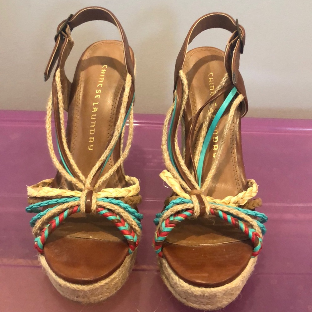 Chinese Laundry Rope Wedge Sandals